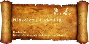 Miskolczy Ludmilla névjegykártya